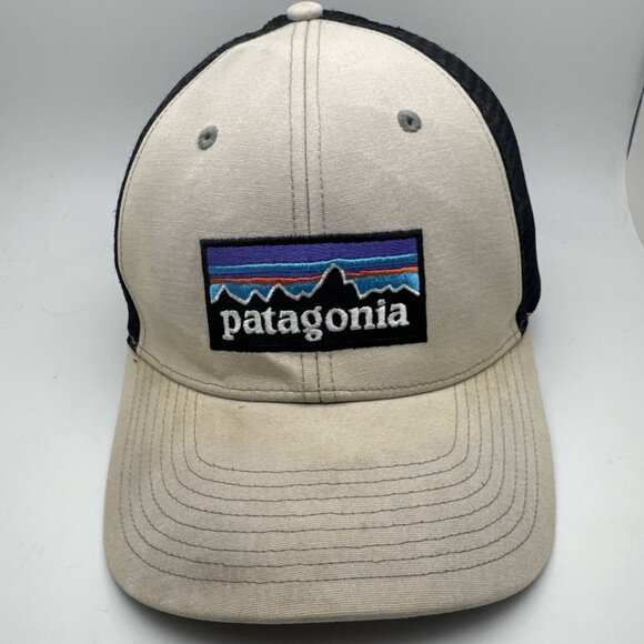 Patagonia Other - Patagonia Logo Hat Cap Black / Tan Snapback Trucker Hat Mesh